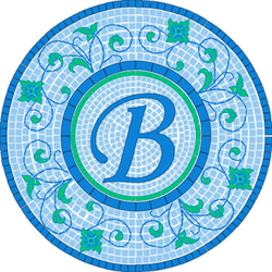 107 - Large Custom Monogram Mosaic - 107